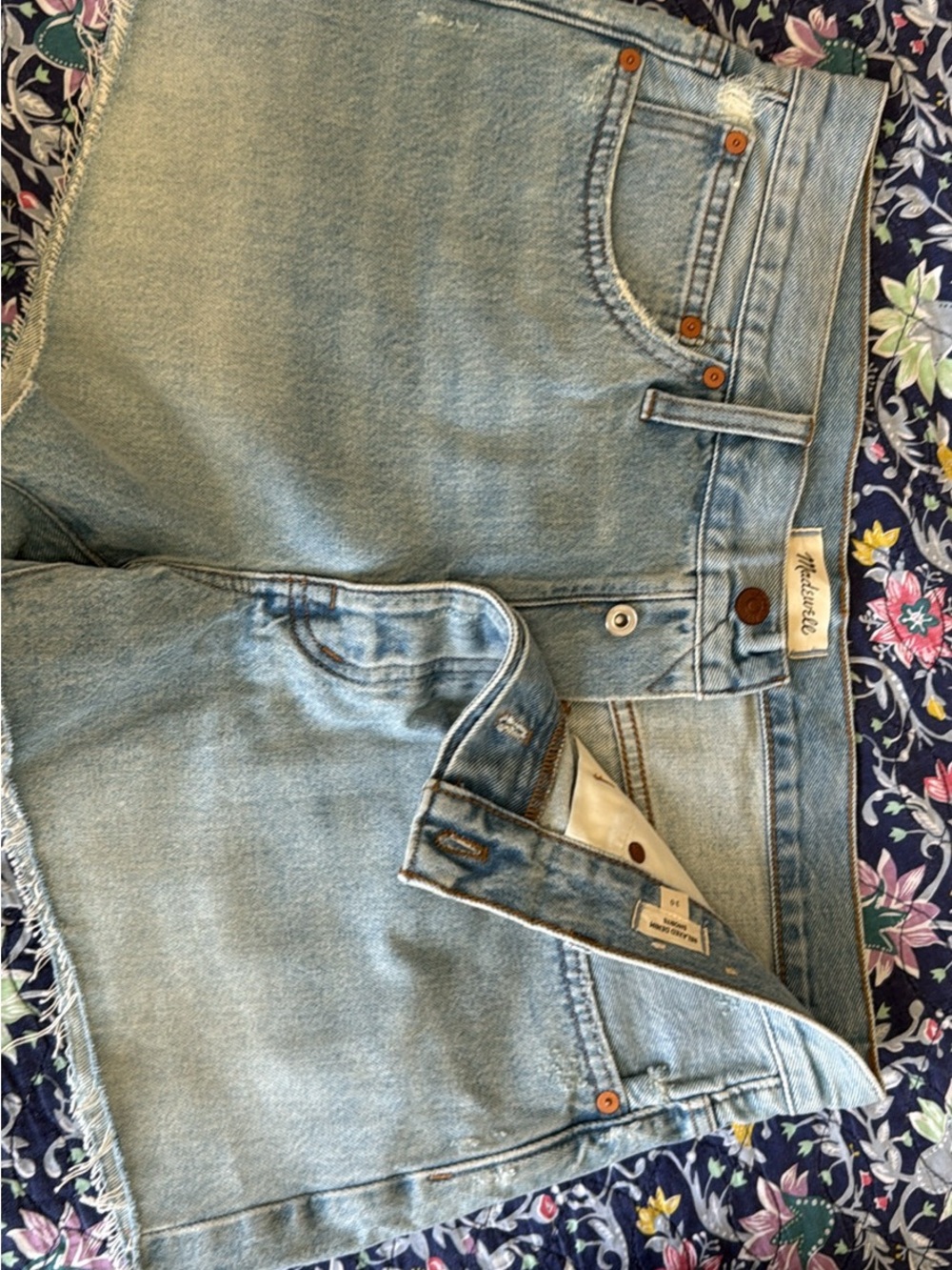 Madewell Light Blue Relaxed Denim Shorts